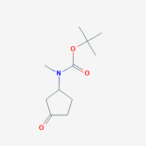 molecular formula C11H19NO3 B2613719 tert-Butyl methyl(3-oxocyclopentyl)carbamate CAS No. 1260674-55-2; 540777-30-8