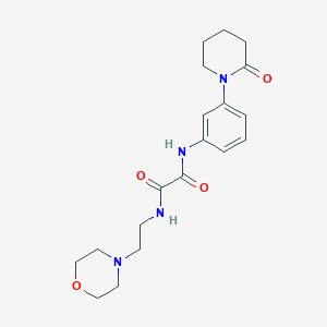 B2613723 N1-(2-morpholinoethyl)-N2-(3-(2-oxopiperidin-1-yl)phenyl)oxalamide CAS No. 941873-54-7