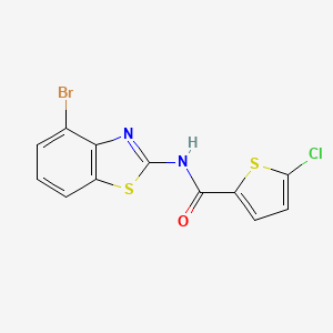 molecular formula C12H6BrClN2OS2 B2613745 N-(4-bromo-1,3-benzothiazol-2-yl)-5-chlorothiophene-2-carboxamide CAS No. 868677-83-2
