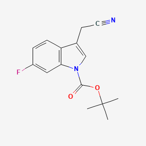 molecular formula C15H15FN2O2 B2613759 Tert-butyl 3-(cyanomethyl)-6-fluoro-1h-indole-1-carboxylate CAS No. 1219945-14-8