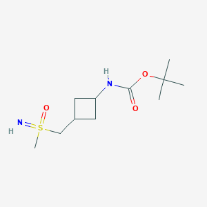 molecular formula C11H22N2O3S B2613796 Tert-butyl N-[3-[(methylsulfonimidoyl)methyl]cyclobutyl]carbamate CAS No. 2361634-19-5