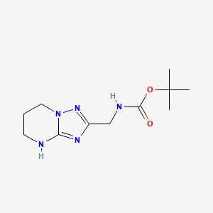 molecular formula C11H19N5O2 B2613806 Tert-butyl N-(4,5,6,7-tetrahydro-[1,2,4]triazolo[1,5-a]pyrimidin-2-ylmethyl)carbamate CAS No. 1936639-97-2