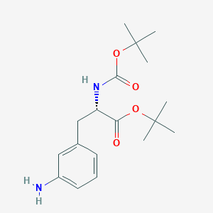 molecular formula C18H28N2O4 B2613867 tert-butyl(2S)-3-(3-aminophenyl)-2-{[(tert-butoxy)carbonyl]amino}propanoate CAS No. 2402789-80-2