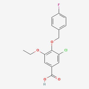 3-chloro-5-ethoxy-4-[(4-fluorophenyl)methoxy]benzoic Acid