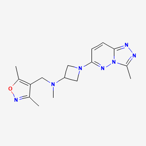 molecular formula C16H21N7O B2613888 N-[(3,5-dimethyl-1,2-oxazol-4-yl)methyl]-N-methyl-1-{3-methyl-[1,2,4]triazolo[4,3-b]pyridazin-6-yl}azetidin-3-amine CAS No. 2201395-43-7