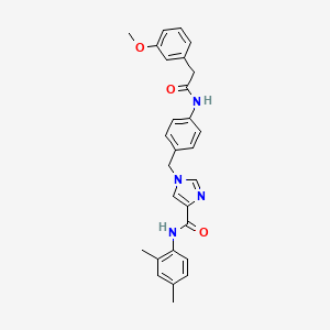 N-(2,4-dimethylphenyl)-1-(4-(2-(3-methoxyphenyl)acetamido)benzyl)-1H-imidazole-4-carboxamide