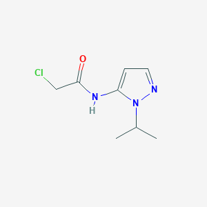 molecular formula C8H12ClN3O B2613892 2-Chloro-N-(2-isopropyl-2H-pyrazol-3-yl)-acetamide CAS No. 956949-81-8