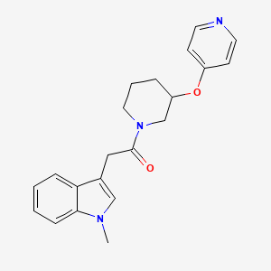 2-(1-methyl-1H-indol-3-yl)-1-(3-(pyridin-4-yloxy)piperidin-1-yl)ethanone