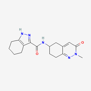 N-(2-methyl-3-oxo-2,3,5,6,7,8-hexahydrocinnolin-6-yl)-4,5,6,7-tetrahydro-1H-indazole-3-carboxamide