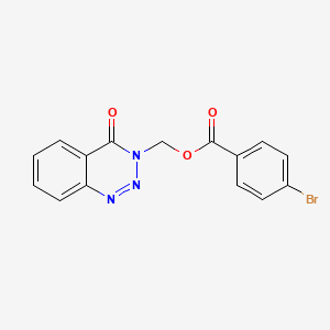 (4-oxobenzo[d][1,2,3]triazin-3(4H)-yl)methyl 4-bromobenzoate
