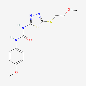 1-[5-(2-Methoxyethylsulfanyl)-1,3,4-thiadiazol-2-yl]-3-(4-methoxyphenyl)urea
