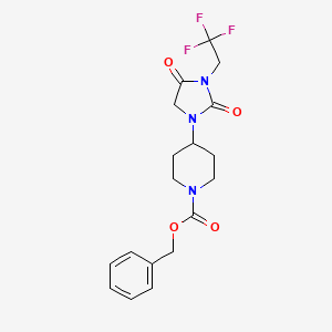Benzyl 4-[2,4-dioxo-3-(2,2,2-trifluoroethyl)imidazolidin-1-yl]piperidine-1-carboxylate
