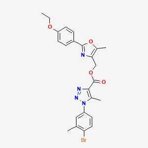 [2-(4-ethoxyphenyl)-5-methyl-1,3-oxazol-4-yl]methyl 1-(4-bromo-3-methylphenyl)-5-methyl-1H-1,2,3-triazole-4-carboxylate