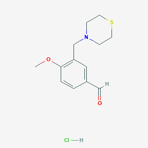 4-Methoxy-3-(thiomorpholinomethyl)benzaldehyde hydrochloride