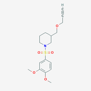 1-((3,4-Dimethoxyphenyl)sulfonyl)-3-((prop-2-yn-1-yloxy)methyl)piperidine