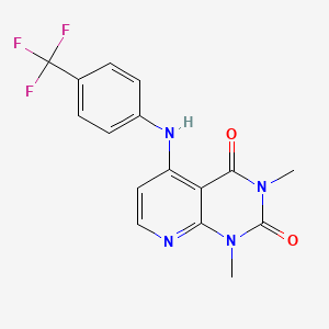 B2613924 1,3-dimethyl-5-((4-(trifluoromethyl)phenyl)amino)pyrido[2,3-d]pyrimidine-2,4(1H,3H)-dione CAS No. 946331-70-0