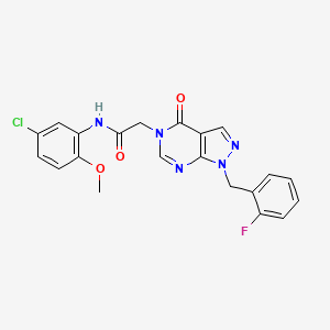 N-(5-chloro-2-methoxyphenyl)-2-(1-(2-fluorobenzyl)-4-oxo-1H-pyrazolo[3,4-d]pyrimidin-5(4H)-yl)acetamide