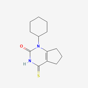 1-cyclohexyl-4-thioxo-3,4,6,7-tetrahydro-1H-cyclopenta[d]pyrimidin-2(5H)-one