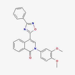 2-(3,4-dimethoxyphenyl)-4-(3-phenyl-1,2,4-oxadiazol-5-yl)isoquinolin-1(2H)-one