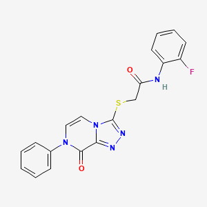 N-(2-fluorophenyl)-2-((8-oxo-7-phenyl-7,8-dihydro-[1,2,4]triazolo[4,3-a]pyrazin-3-yl)thio)acetamide