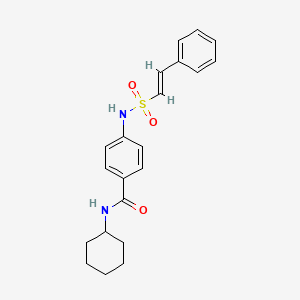 N-cyclohexyl-4-[[(E)-2-phenylethenyl]sulfonylamino]benzamide