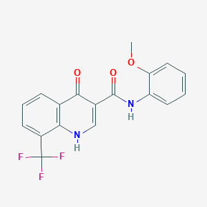4-hydroxy-N-(2-methoxyphenyl)-8-(trifluoromethyl)quinoline-3-carboxamide