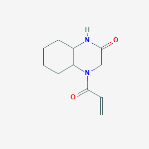 B2613969 4-Prop-2-enoyl-1,3,4a,5,6,7,8,8a-octahydroquinoxalin-2-one CAS No. 2109540-36-3