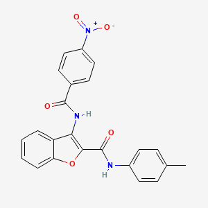 3-(4-nitrobenzamido)-N-(p-tolyl)benzofuran-2-carboxamide
