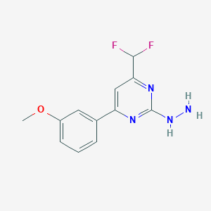 4-(Difluoromethyl)-2-hydrazino-6-(3-methoxyphenyl)pyrimidine