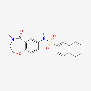 N-(4-methyl-5-oxo-2,3,4,5-tetrahydrobenzo[f][1,4]oxazepin-7-yl)-5,6,7,8-tetrahydronaphthalene-2-sulfonamide