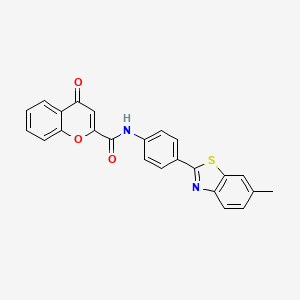 N-(4-(6-methylbenzo[d]thiazol-2-yl)phenyl)-4-oxo-4H-chromene-2-carboxamide
