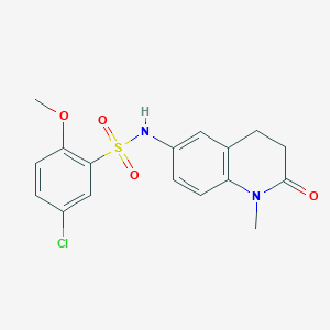 molecular formula C17H17ClN2O4S B2613985 5-chloro-2-methoxy-N-(1-methyl-2-oxo-1,2,3,4-tetrahydroquinolin-6-yl)benzenesulfonamide CAS No. 922058-88-6