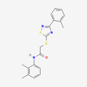 molecular formula C19H19N3OS2 B2613988 N-(2,3-dimethylphenyl)-2-((3-(o-tolyl)-1,2,4-thiadiazol-5-yl)thio)acetamide CAS No. 864918-44-5