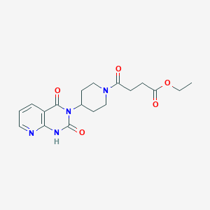 ethyl 4-(4-(2,4-dioxo-1,2-dihydropyrido[2,3-d]pyrimidin-3(4H)-yl)piperidin-1-yl)-4-oxobutanoate