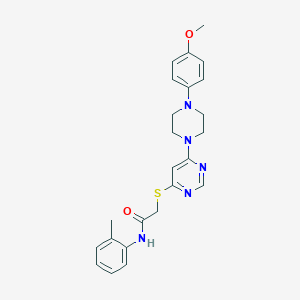 2-(1,3-dimethyl-2,4-dioxo-1,2,3,4-tetrahydro-7H-pyrrolo[2,3-d]pyrimidin-7-yl)-N-(3-ethoxypropyl)acetamide