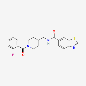 N-((1-(2-fluorobenzoyl)piperidin-4-yl)methyl)benzo[d]thiazole-6-carboxamide