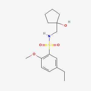 B2614031 5-ethyl-N-((1-hydroxycyclopentyl)methyl)-2-methoxybenzenesulfonamide CAS No. 1234856-72-4