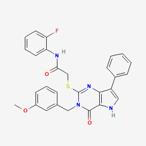 N-(2-fluorophenyl)-2-((3-(3-methoxybenzyl)-4-oxo-7-phenyl-4,5-dihydro-3H-pyrrolo[3,2-d]pyrimidin-2-yl)thio)acetamide