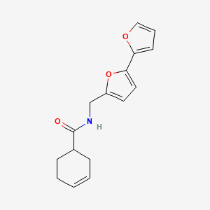 N-([2,2'-bifuran]-5-ylmethyl)cyclohex-3-enecarboxamide