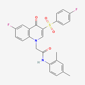 N-(2,4-dimethylphenyl)-2-[6-fluoro-3-(4-fluorophenyl)sulfonyl-4-oxoquinolin-1-yl]acetamide
