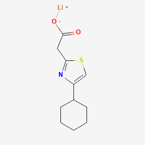 molecular formula C11H14LiNO2S B2614083 Lithium(1+) ion 2-(4-cyclohexyl-1,3-thiazol-2-yl)acetate CAS No. 2089277-47-2
