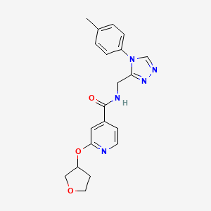 2-((tetrahydrofuran-3-yl)oxy)-N-((4-(p-tolyl)-4H-1,2,4-triazol-3-yl)methyl)isonicotinamide