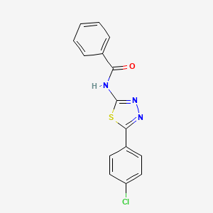 molecular formula C15H10ClN3OS B2614096 N-[5-(4-chlorophenyl)-1,3,4-thiadiazol-2-yl]benzamide CAS No. 104830-78-6