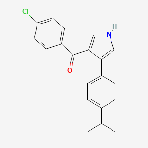 molecular formula C20H18ClNO B2614122 3-(4-chlorobenzoyl)-4-[4-(propan-2-yl)phenyl]-1H-pyrrole CAS No. 478031-47-9