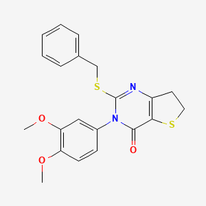2-Benzylsulfanyl-3-(3,4-dimethoxyphenyl)-6,7-dihydrothieno[3,2-d]pyrimidin-4-one