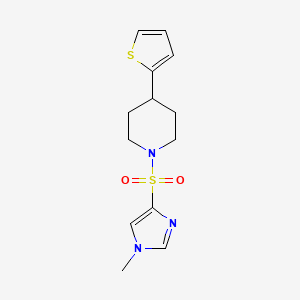 1-((1-methyl-1H-imidazol-4-yl)sulfonyl)-4-(thiophen-2-yl)piperidine