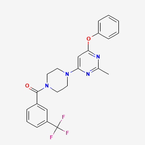(4-(2-Methyl-6-phenoxypyrimidin-4-yl)piperazin-1-yl)(3-(trifluoromethyl)phenyl)methanone