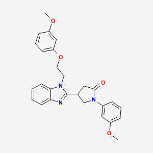 4-{1-[2-(3-methoxyphenoxy)ethyl]-1H-benzimidazol-2-yl}-1-(3-methoxyphenyl)pyrrolidin-2-one
