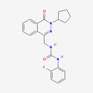 1-((3-Cyclopentyl-4-oxo-3,4-dihydrophthalazin-1-yl)methyl)-3-(2-fluorophenyl)urea