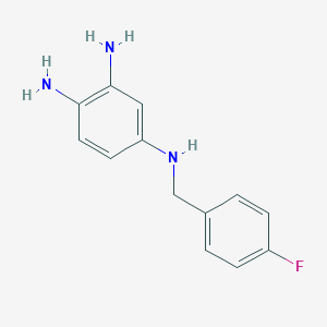 molecular formula C13H14FN3 B026143 4-(4-Fluorobenzylamino)-1,2-phenylenediamine CAS No. 491871-67-1